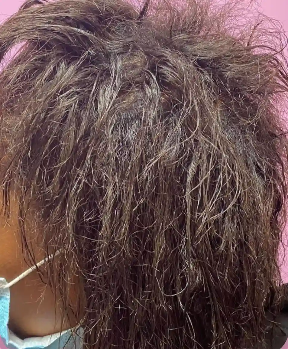 After — hair density and texture visible after treatment, GlamorChiQ Memphis